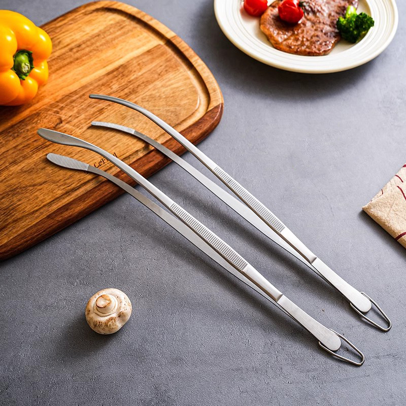 Okonomiyaki Spatula - 2-delige roestvrijstalen kookpincetset, 12-inch keukenvoedseltangen voor